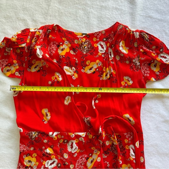 Free People Maxi Wrap Dress Floral Print Size Small - Picture 5 of 8